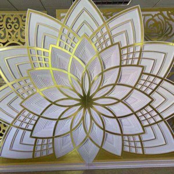 Platinum White and Gold Backdrop